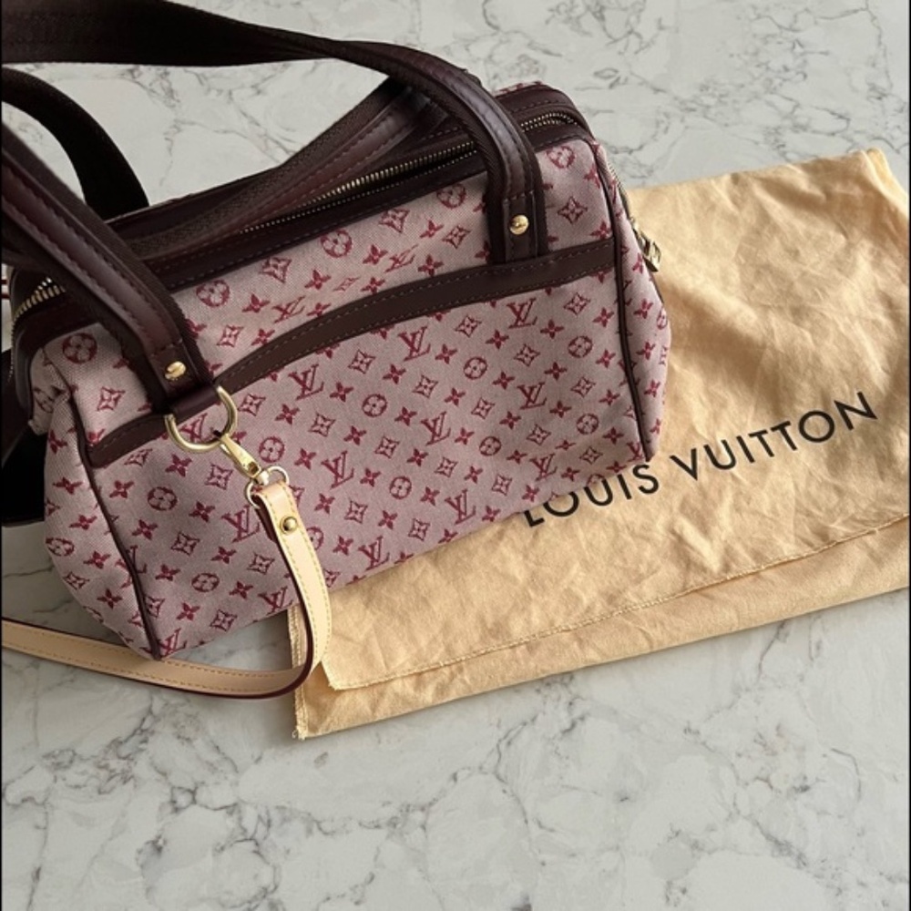 Authentic Louis Vuitton Josephine PM Monogram Mini Lin handbag - Picture 3 of 11